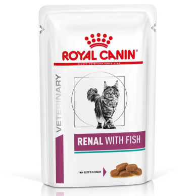 Royal Canin Veterinary Feline Renal Pește – Hrană Umedă pentru Pisici cu Insuficiență Renală, 85 g